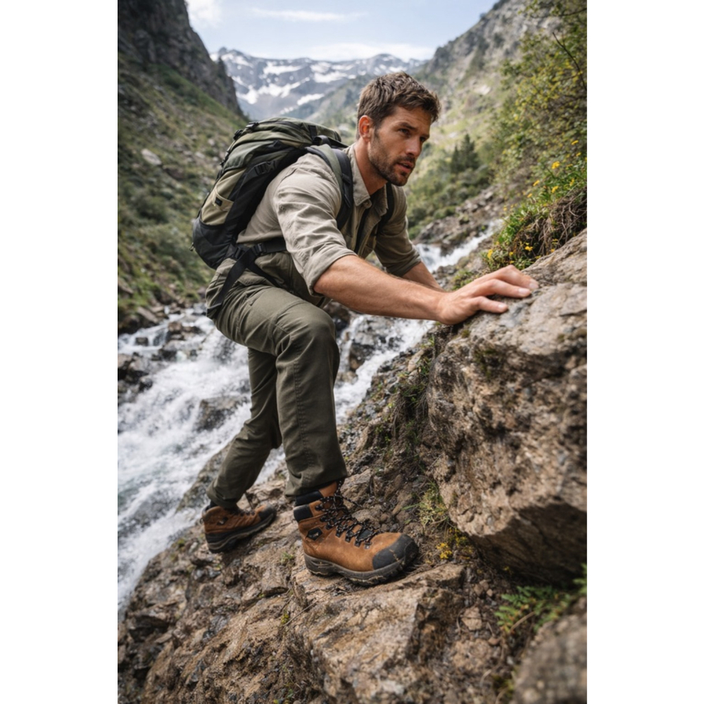 Vasque St Elias GTX Boots Men 9.5 Waterproof Vibram Hiking Gorpcore Trail Brown
